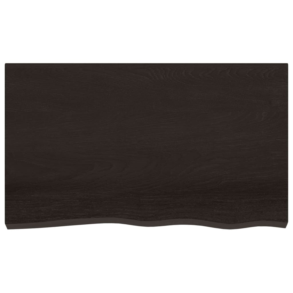Stalviršis, tamsiai rudas, 100x60x(2-4) cm, ąžuolo masyvas