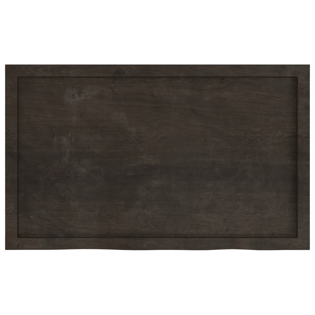 Stalviršis, tamsiai rudas, 100x60x(2-6) cm, ąžuolo masyvas