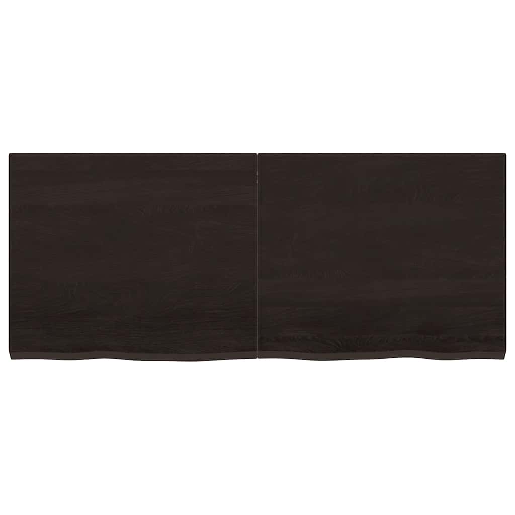 Stalviršis, tamsiai rudas, 120x50x(2-4) cm, ąžuolo masyvas