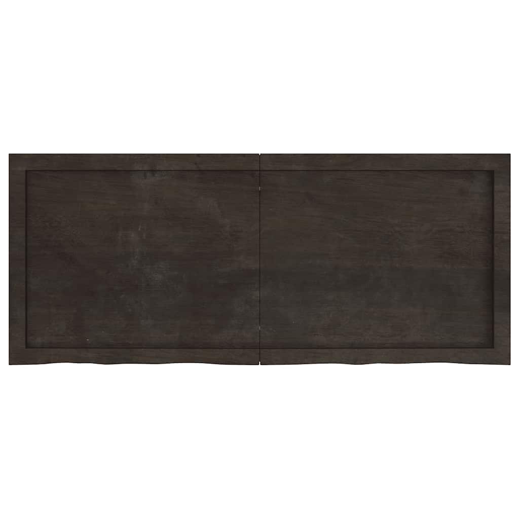 Stalviršis, tamsiai rudas, 120x50x(2-6) cm, ąžuolo masyvas
