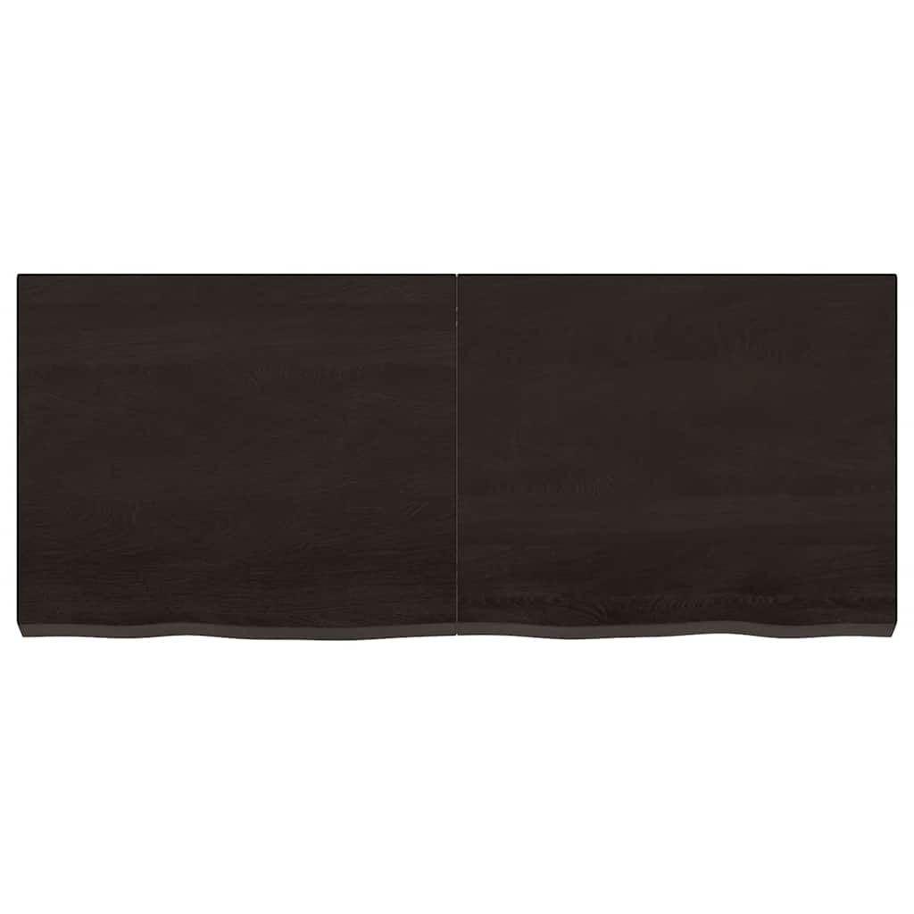 Stalviršis, tamsiai rudas, 120x50x(2-6) cm, ąžuolo masyvas