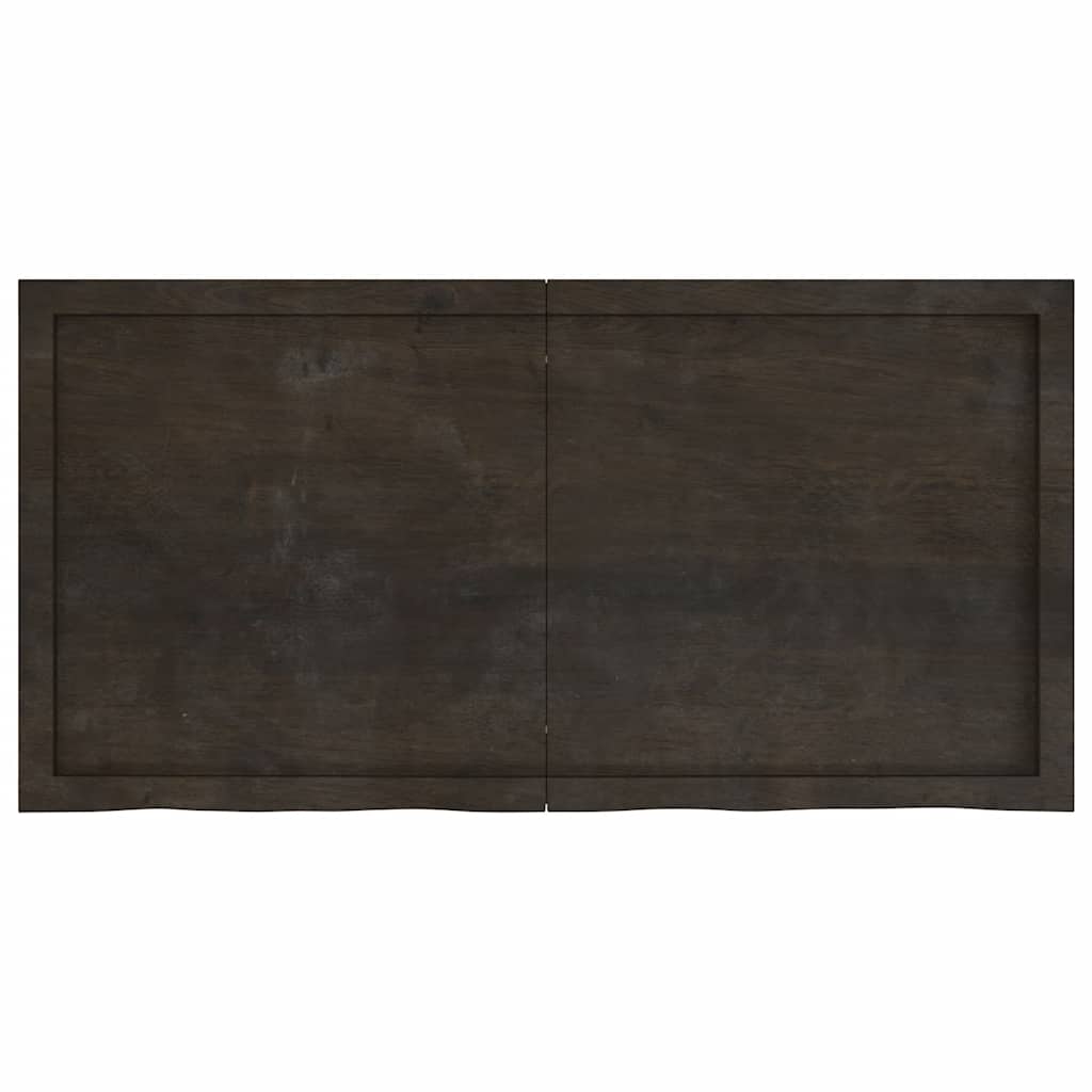 Stalviršis, tamsiai rudas, 120x60x(2-4) cm, ąžuolo masyvas