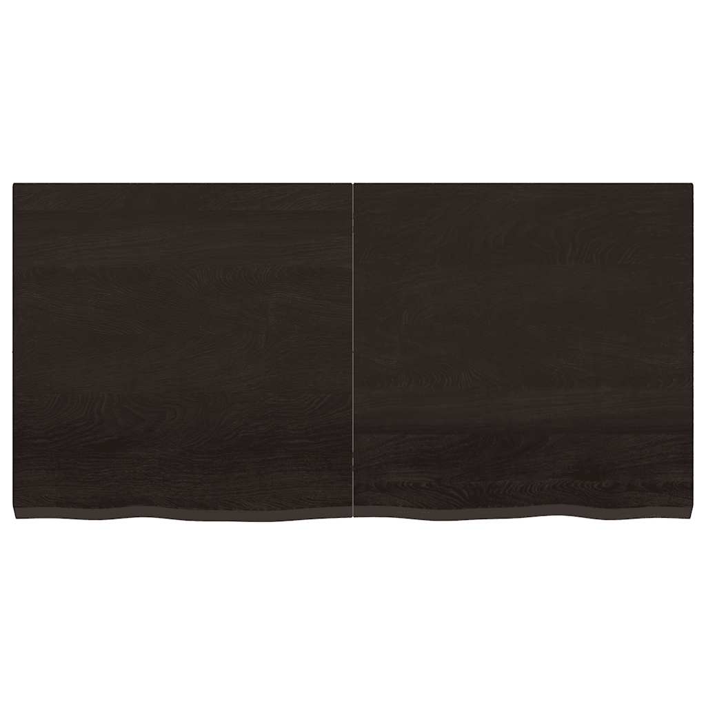 Stalviršis, tamsiai rudas, 120x60x(2-4) cm, ąžuolo masyvas