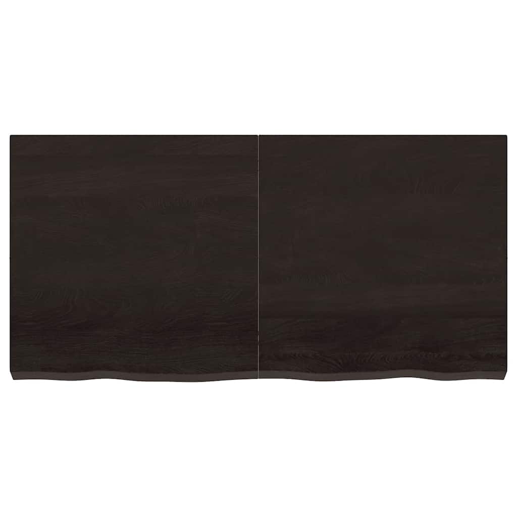 Stalviršis, tamsiai rudas, 120x60x(2-6) cm, ąžuolo masyvas