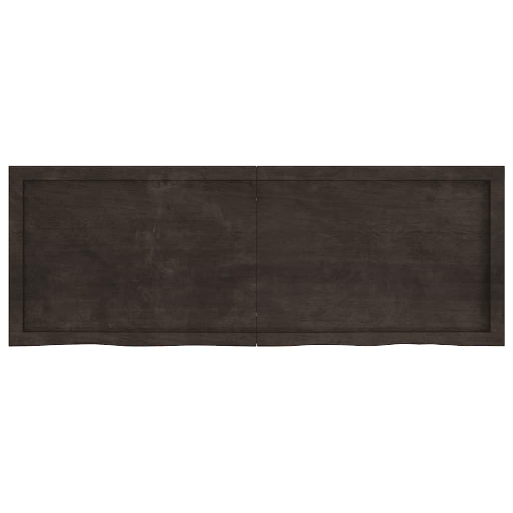 Stalviršis, tamsiai rudas, 140x50x(2-4) cm, ąžuolo masyvas