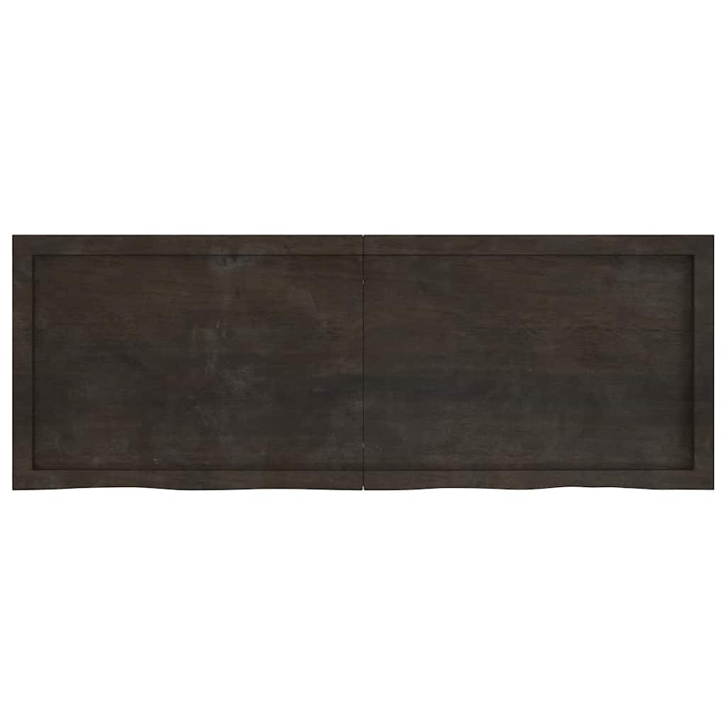 Stalviršis, tamsiai rudas, 140x50x(2-6) cm, ąžuolo masyvas
