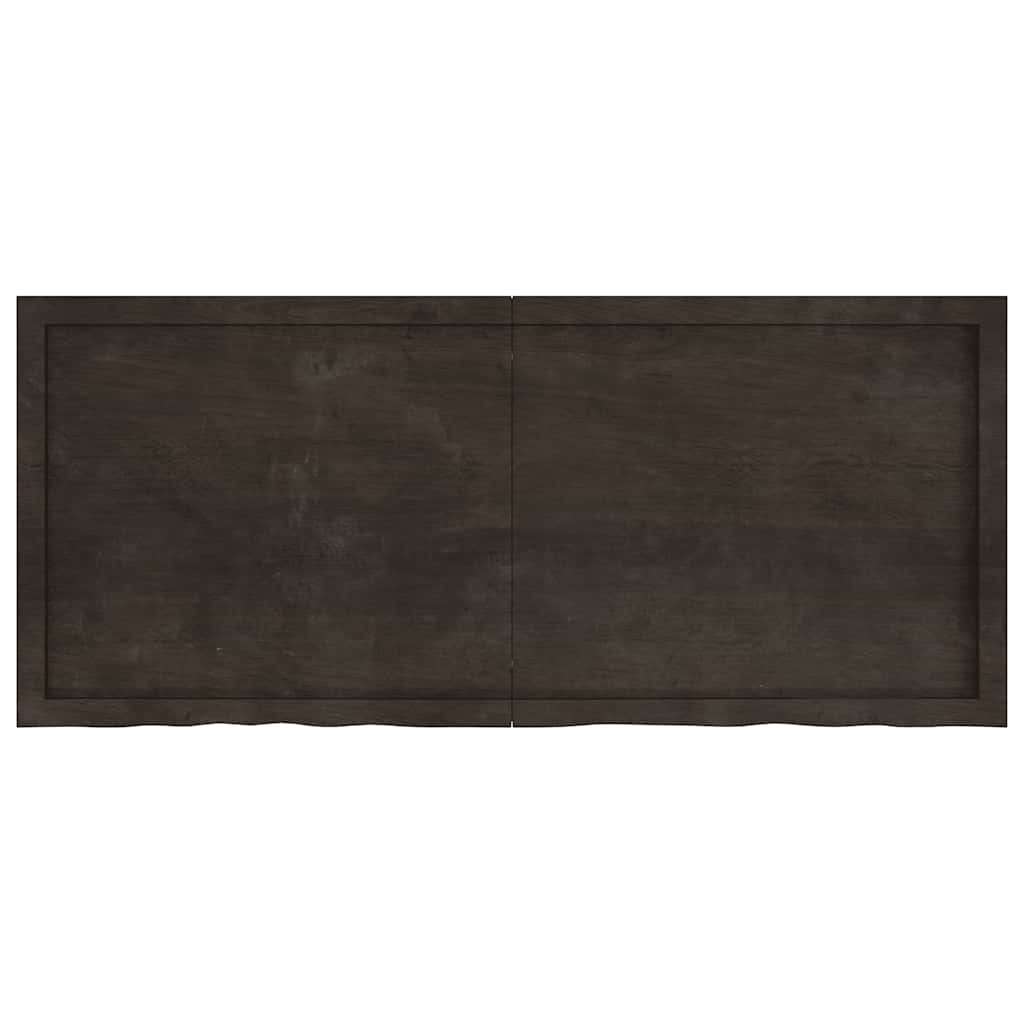 Stalviršis, tamsiai rudas, 140x60x(2-6) cm, ąžuolo masyvas