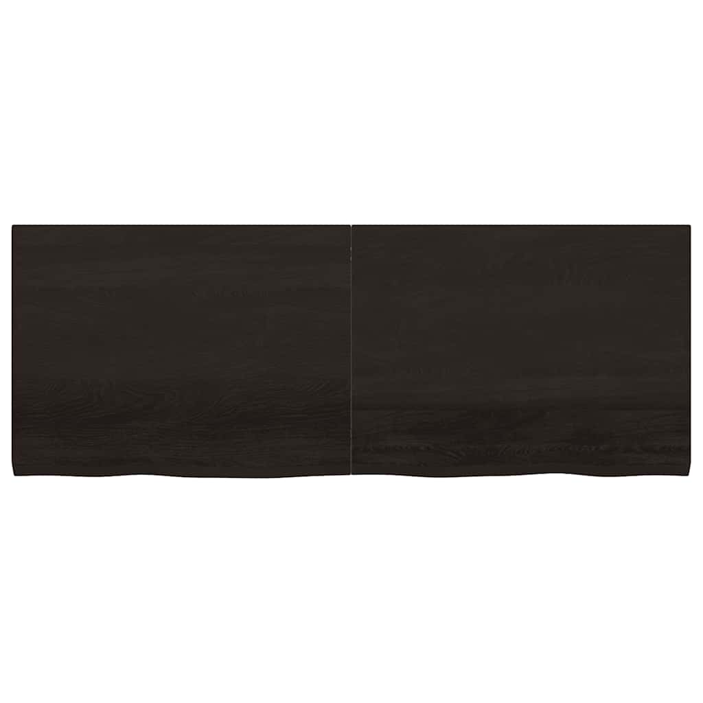 Stalviršis, tamsiai rudas, 160x60x(2-4) cm, ąžuolo masyvas