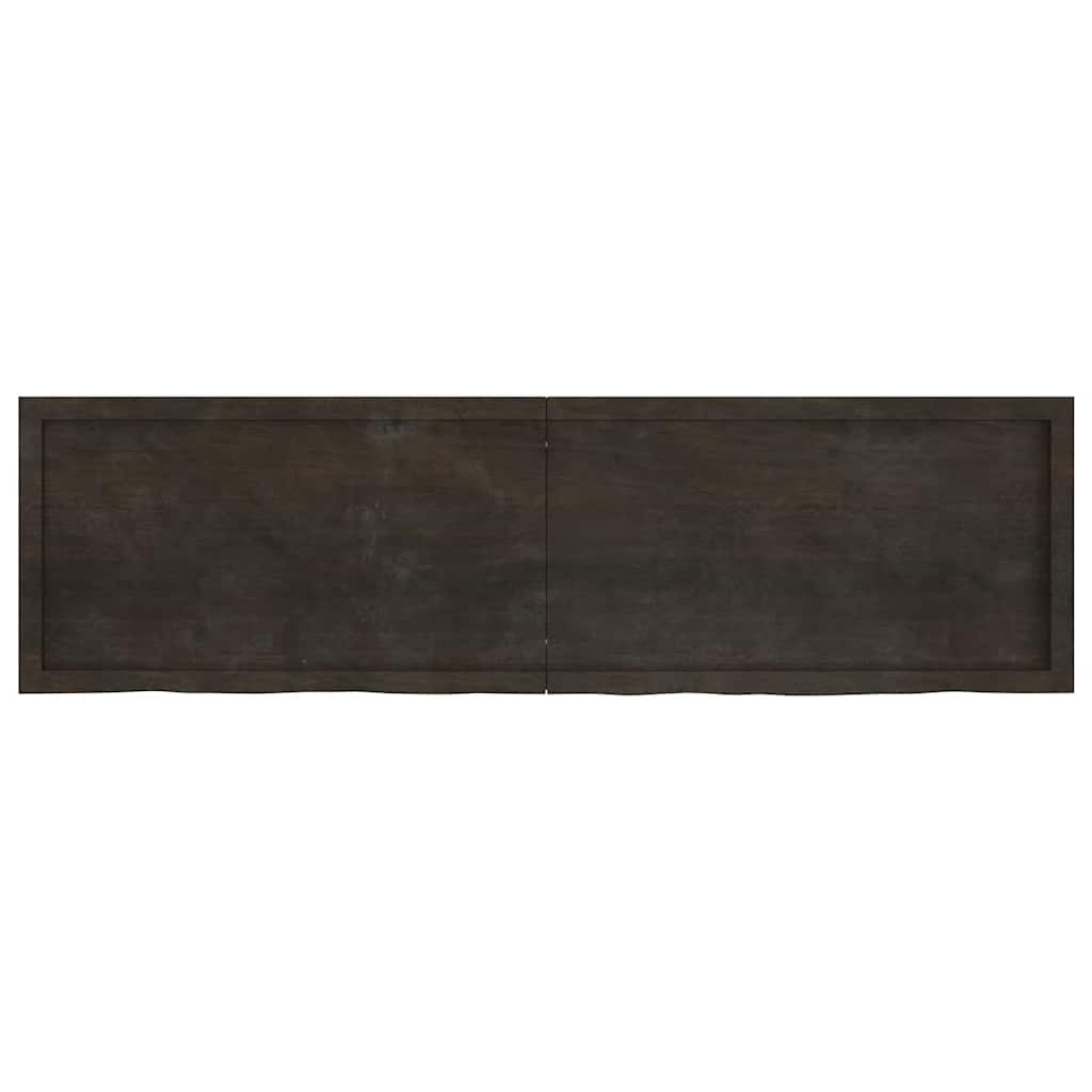 Stalviršis, tamsiai rudas, 180x50x(2-6) cm, ąžuolo masyvas