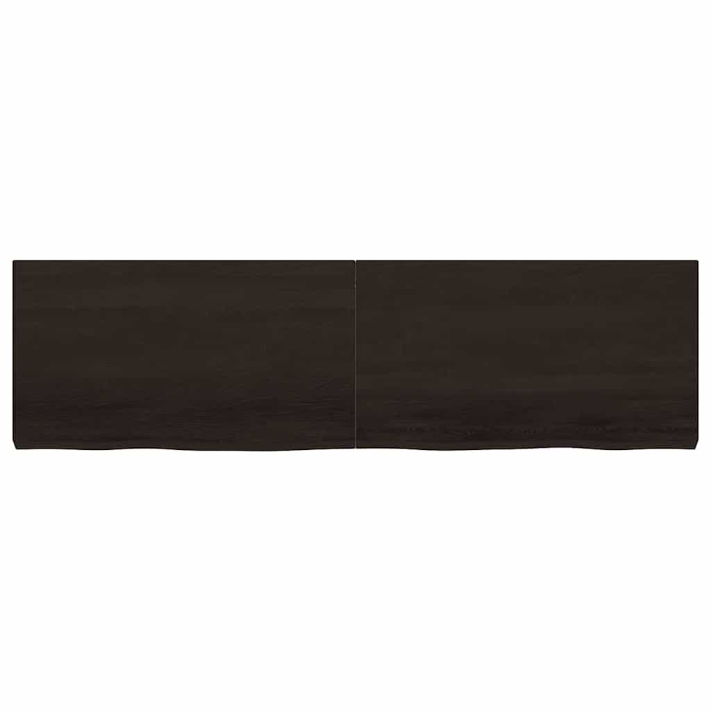 Stalviršis, tamsiai rudas, 180x50x(2-6) cm, ąžuolo masyvas