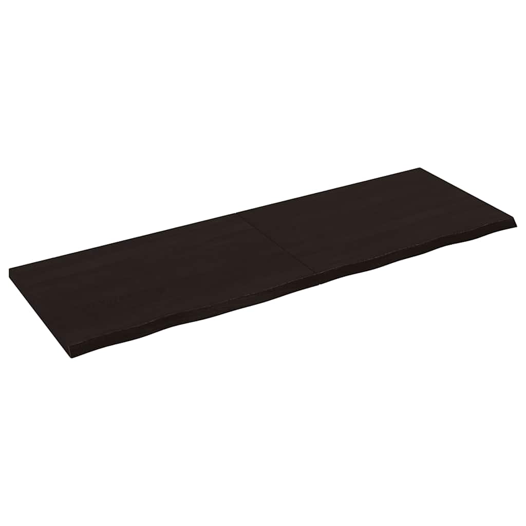 Stalviršis, tamsiai rudas, 180x60x(2-4) cm, ąžuolo masyvas