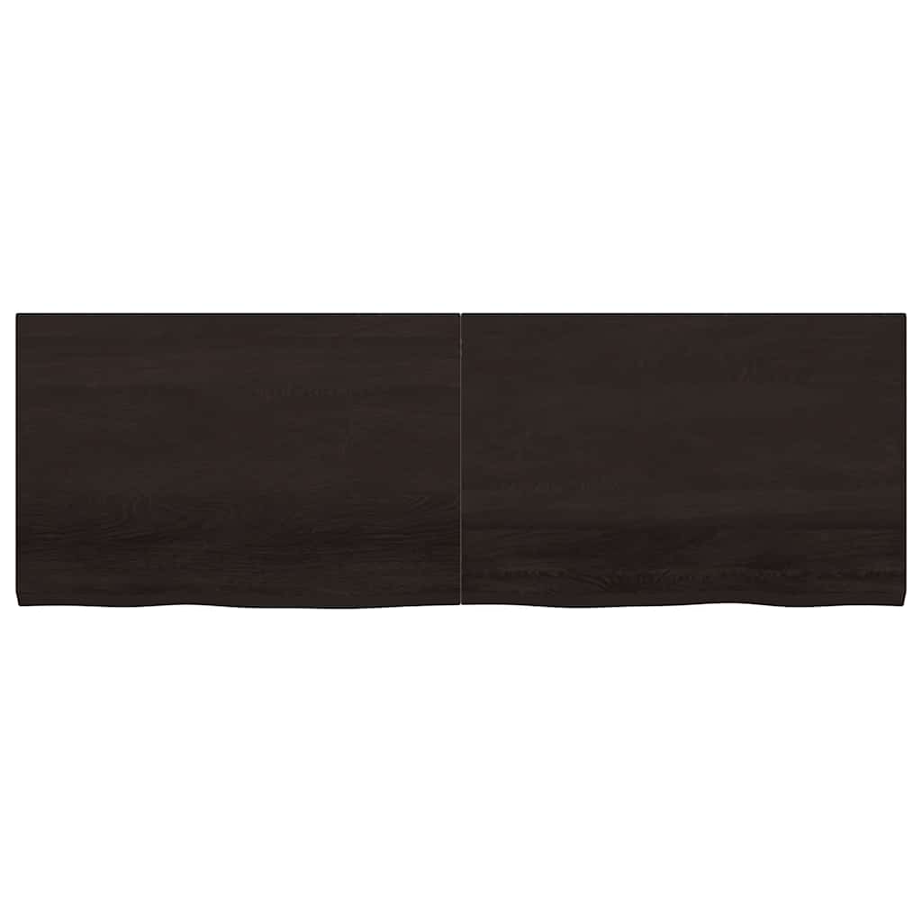 Stalviršis, tamsiai rudas, 180x60x(2-4) cm, ąžuolo masyvas