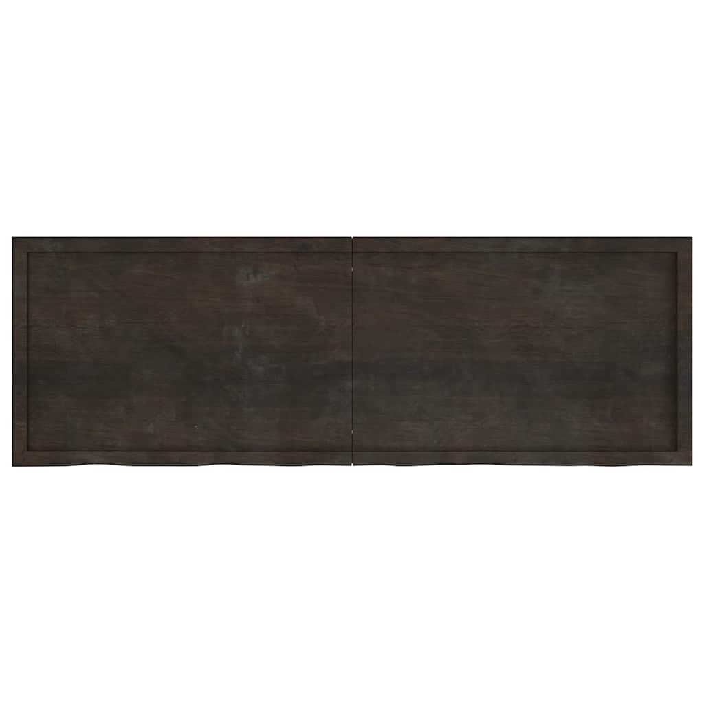 Stalviršis, tamsiai rudas, 180x60x(2-6) cm, ąžuolo masyvas