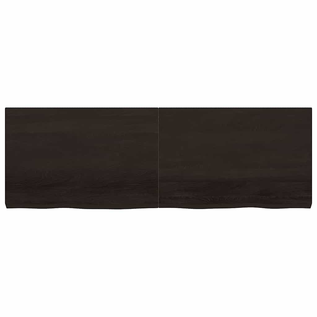 Stalviršis, tamsiai rudas, 180x60x(2-6) cm, ąžuolo masyvas