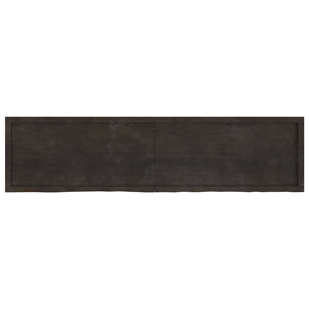 Stalviršis, tamsiai rudas, 200x50x(2-6)cm, ąžuolo masyvas