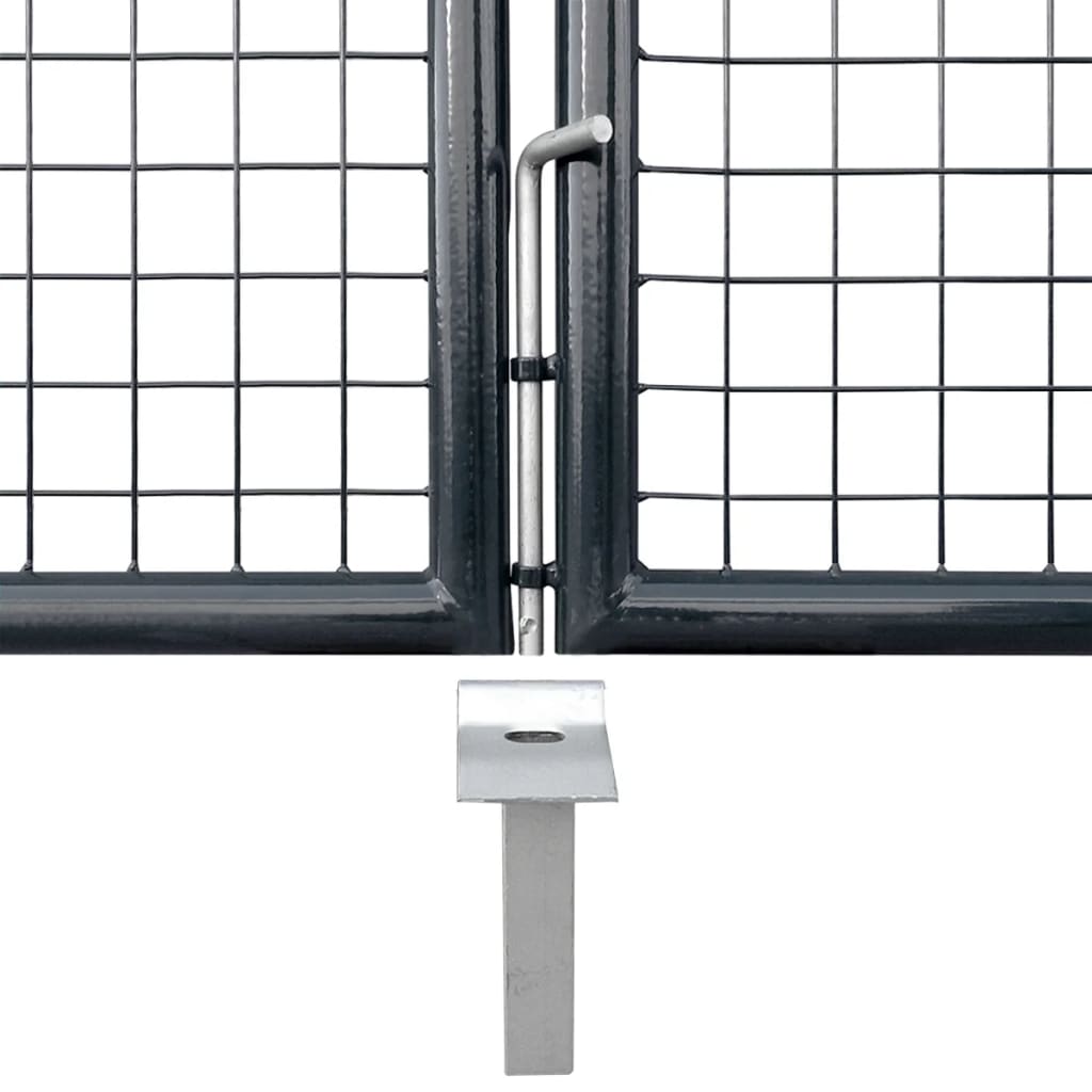Tinkliniai sodo vartai, antracito spalvos, 400x175 cm, plienas