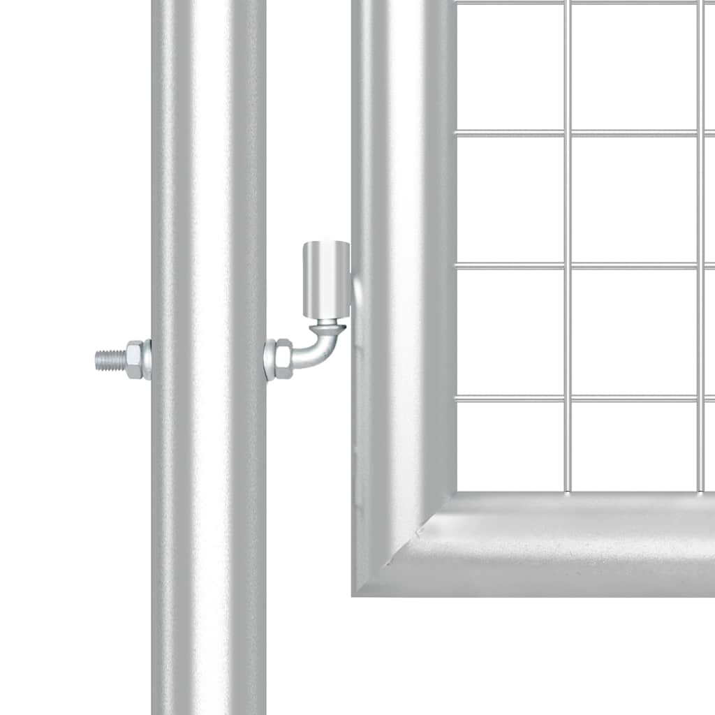 Mesh garden gate, silver, 350x125 cm, galvanized steel