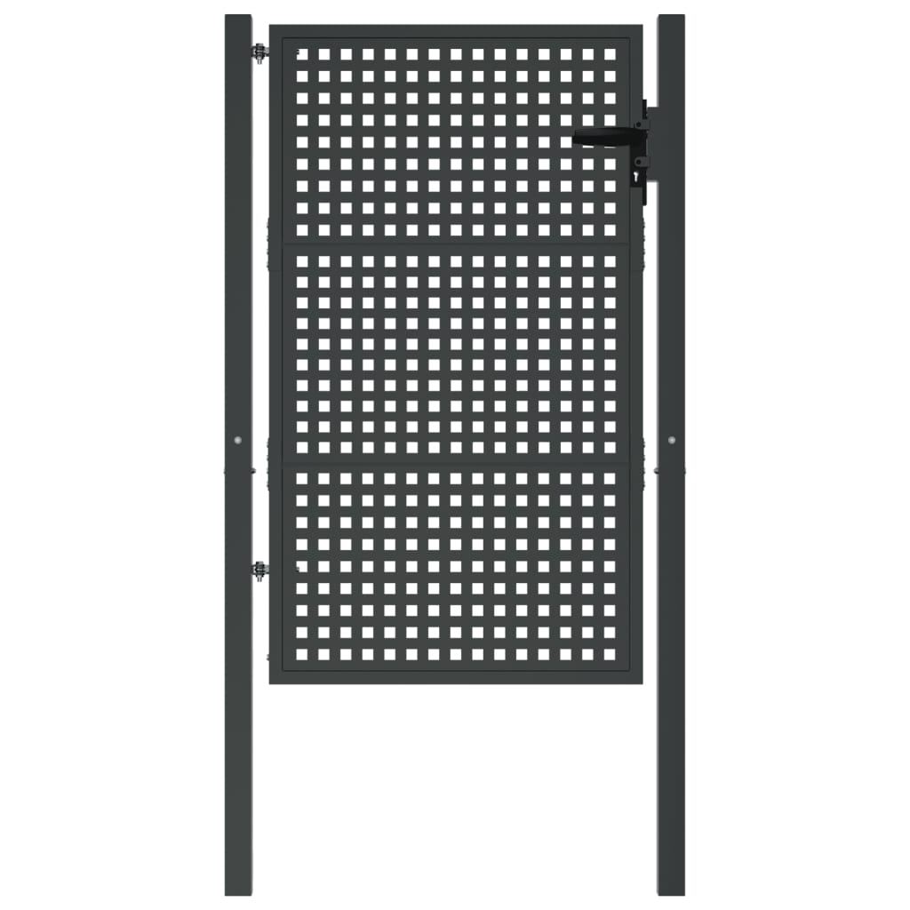 Garden gate, anthracite, 105x125 cm, steel