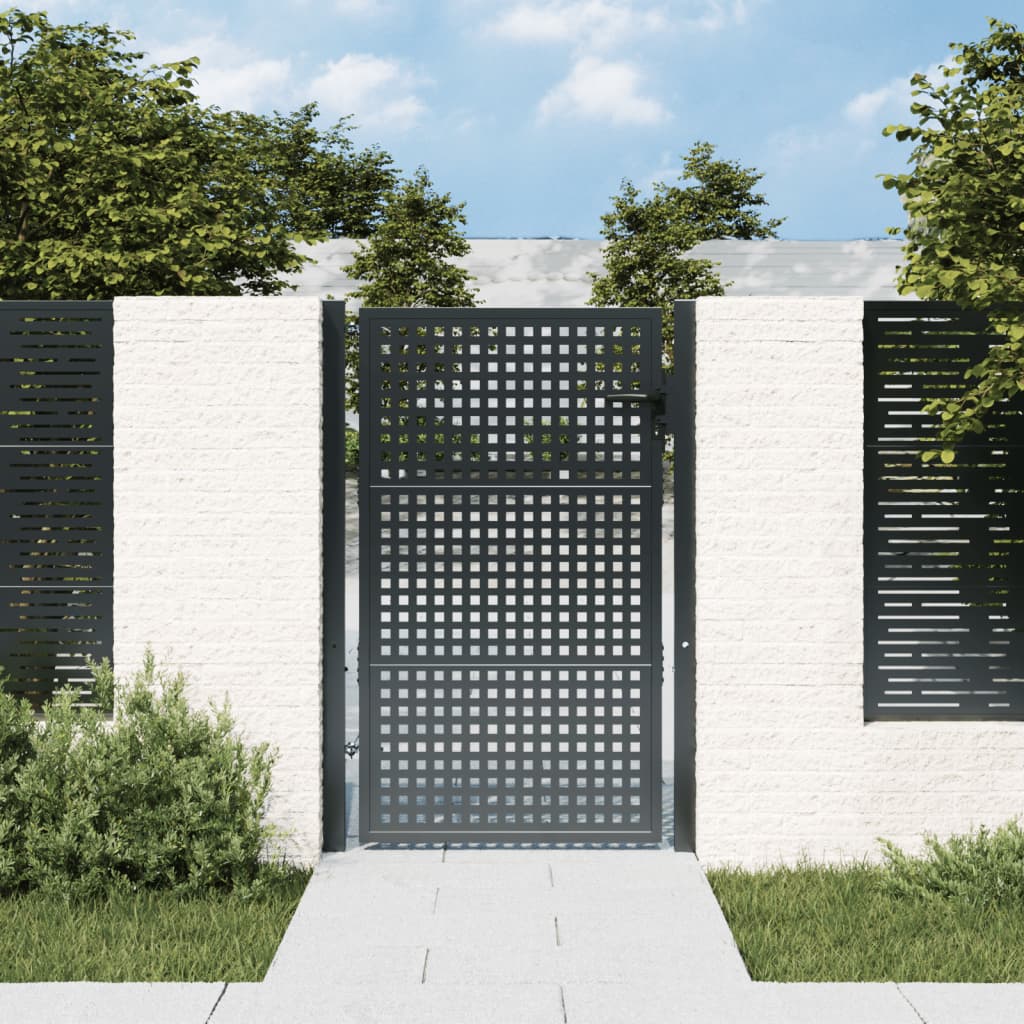 Garden gate, anthracite, 105x125 cm, steel
