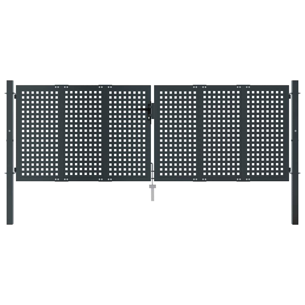 Garden gate, anthracite, 300x75 cm, steel
