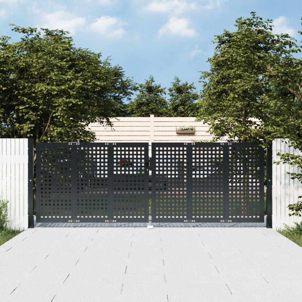 Sodo vartai, antracito spalvos, 300x150cm, plienas