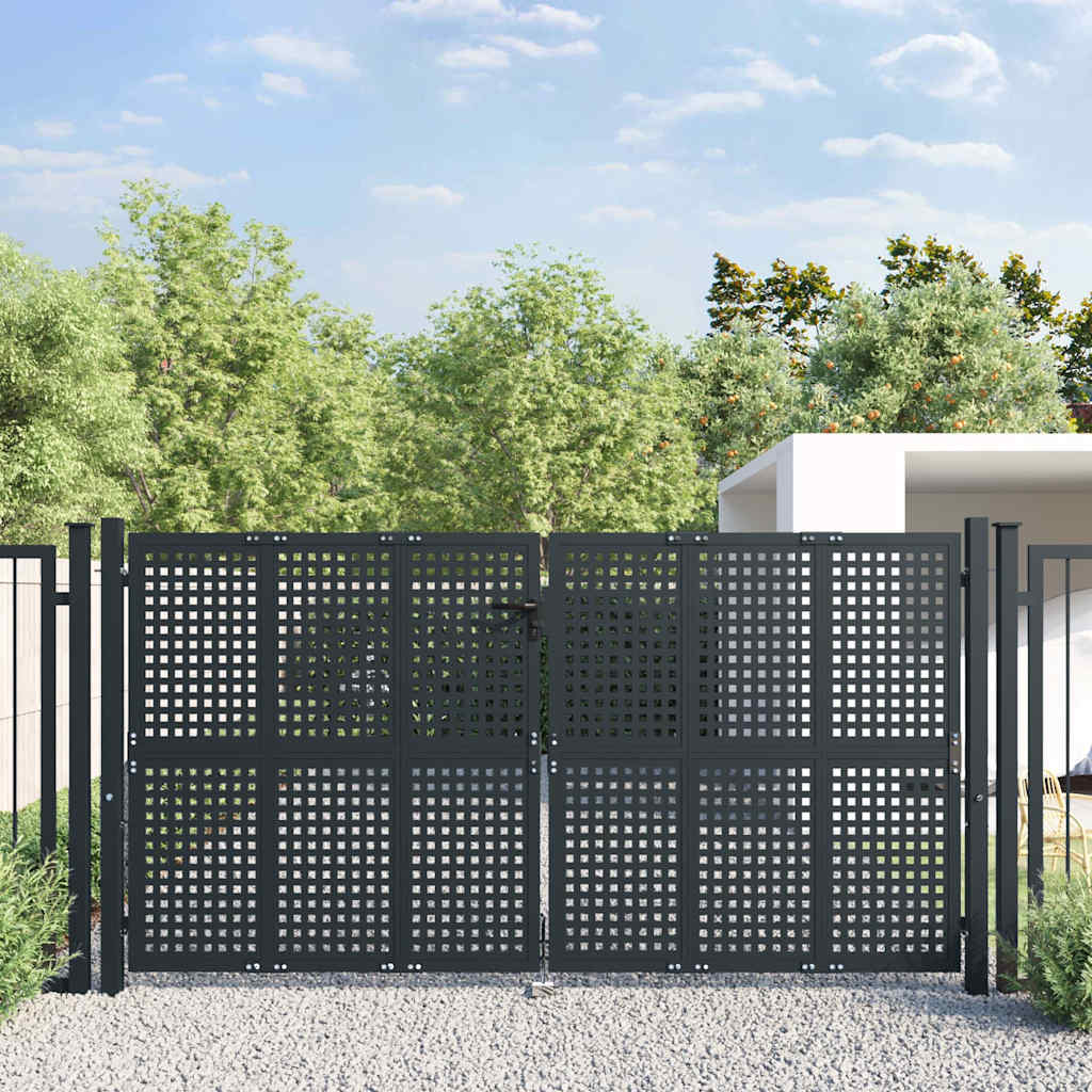 Sodo vartai, antracito spalvos, 300x125 cm, plienas
