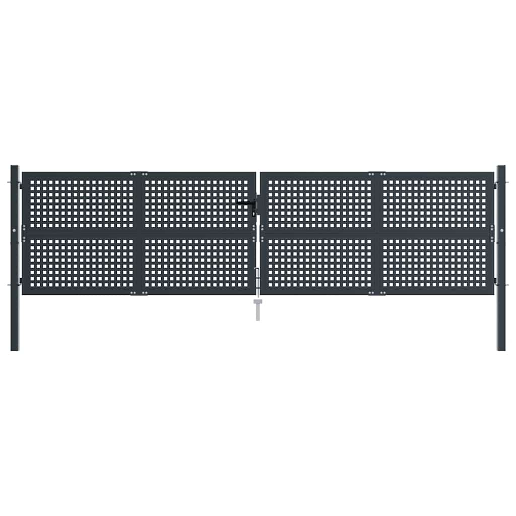 Sodo vartai, antracito spalvos, 400x125 cm, plienas