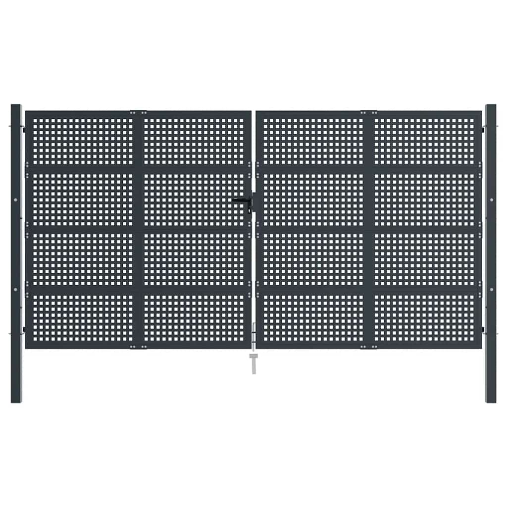 Sodo vartai, antracito spalvos, 400x175 cm, plienas