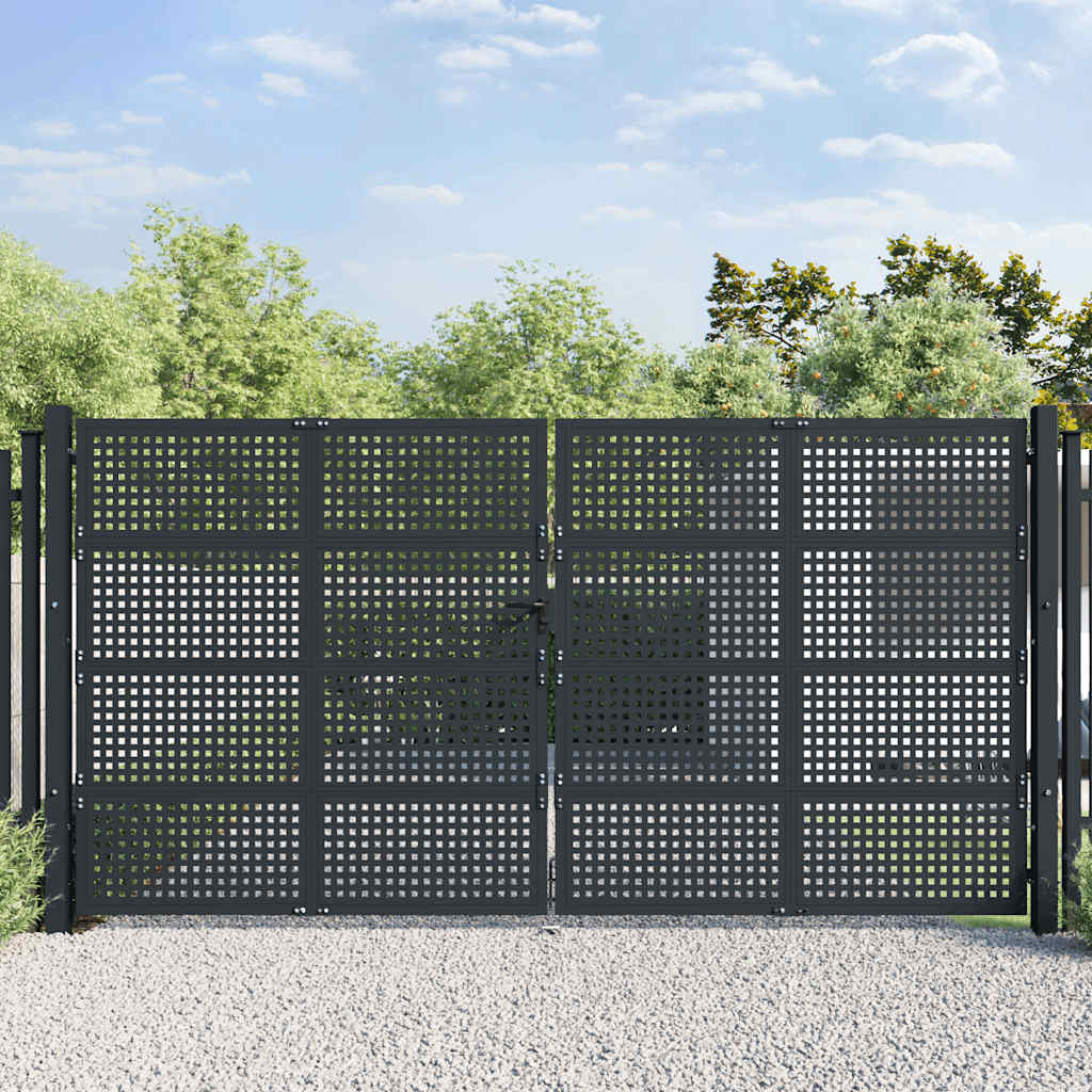 Sodo vartai, antracito spalvos, 400x175 cm, plienas