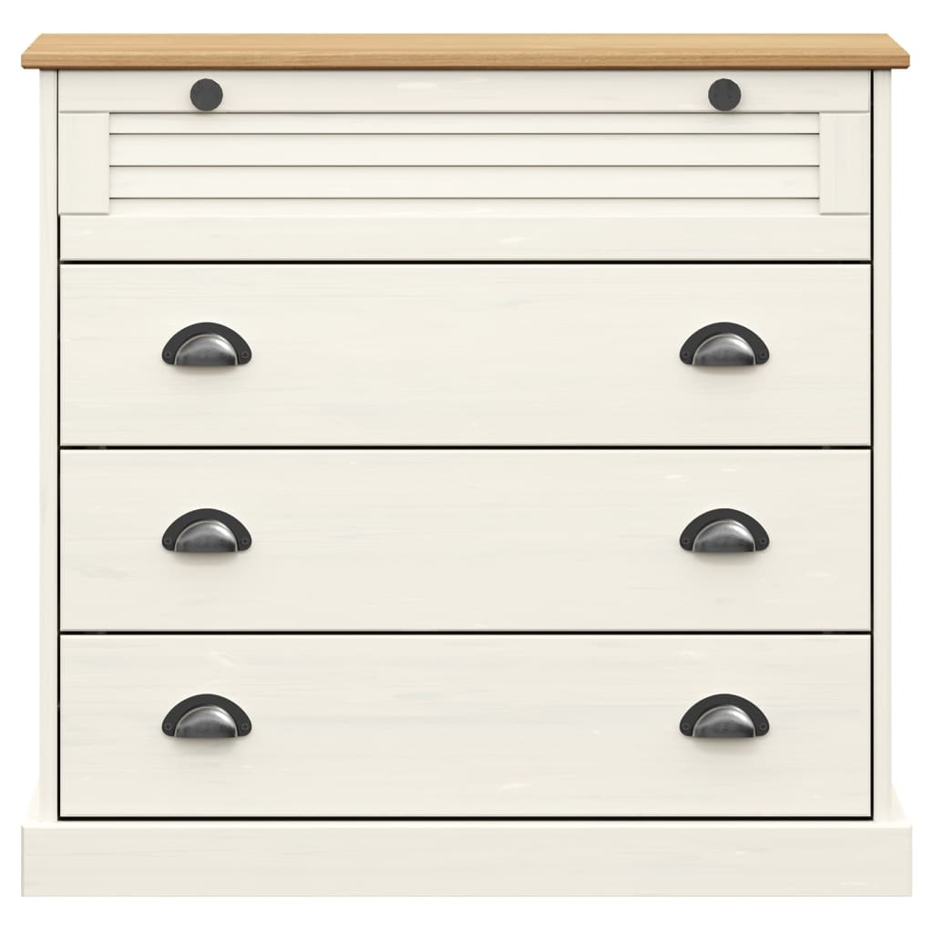 VIGO chest of drawers, white, 80x40x76cm, solid pine