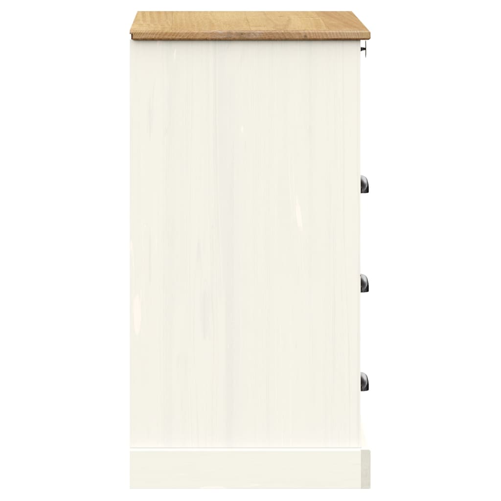 VIGO chest of drawers, white, 80x40x76cm, solid pine