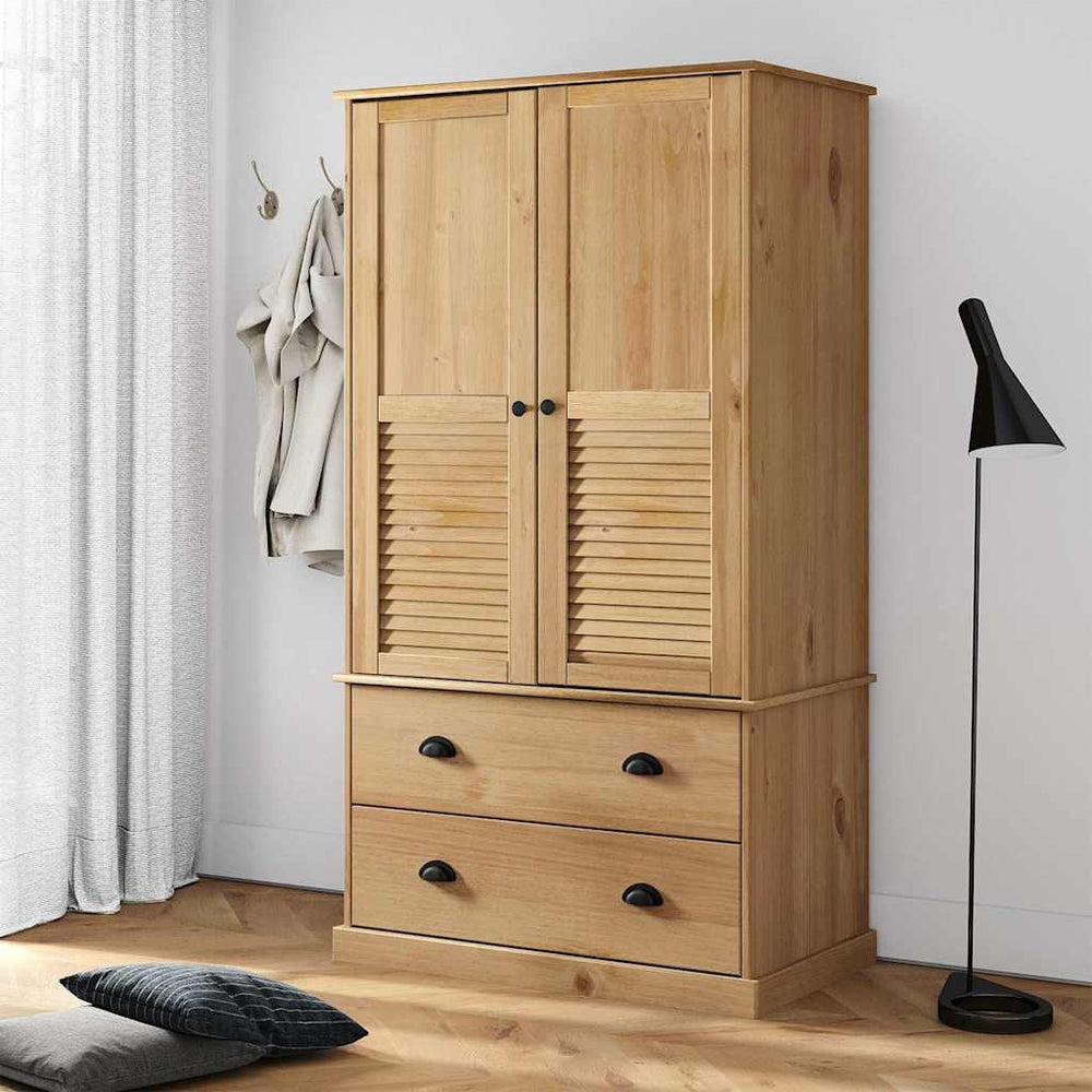 VIGO Wardrobe, 90x55x170cm, Solid Pine Wood
