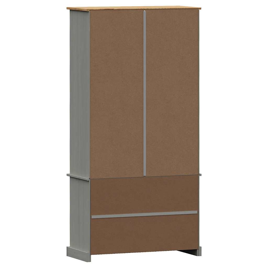 VIGO Bookcase, grey, 85x35x170cm, solid pine