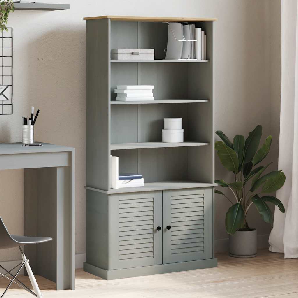 VIGO Bookcase, grey, 85x35x170cm, solid pine