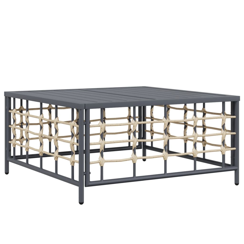 Garden Lounge Set with Cushions, 6-Piece, Anthracite, Poly Rattan