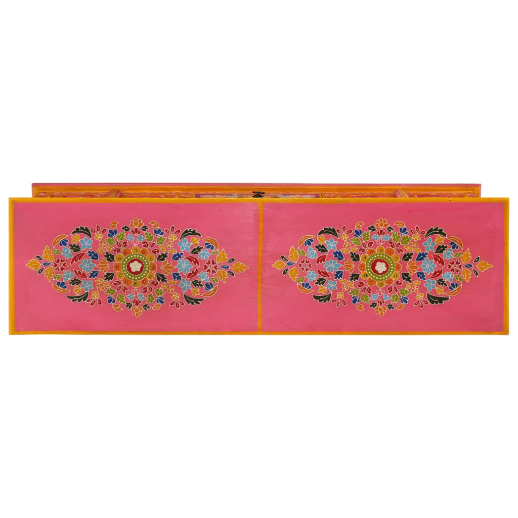 Televizoriaus spintelė, rožinė, 110x30x40cm, mango masyvas