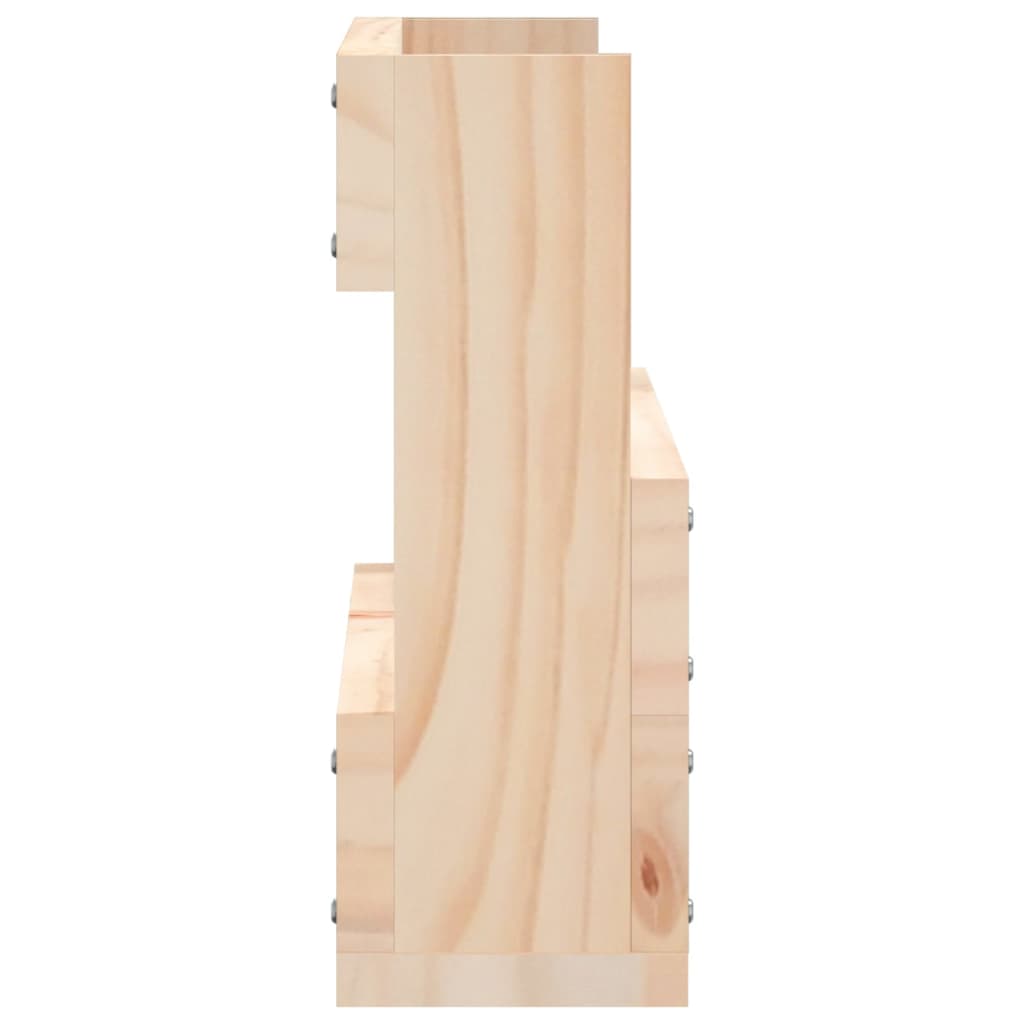 Prie sienos montuojamos batų lentynos, 2vnt., 59x9x23cm, pušis