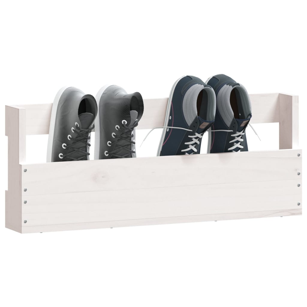 Wall-mounted shoe racks, 2 pcs., white, 59x9x23cm, pine