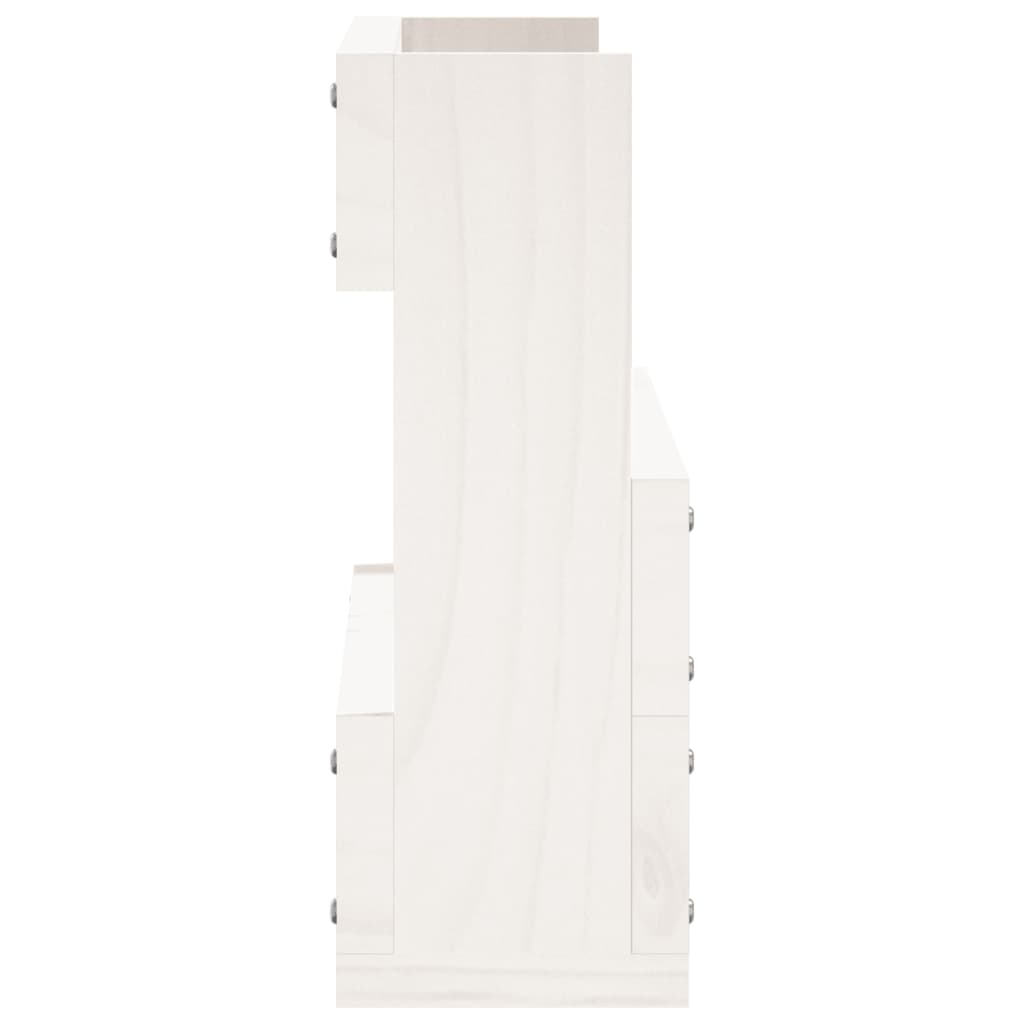 Wall-mounted shoe racks, 2 pcs., white, 59x9x23cm, pine