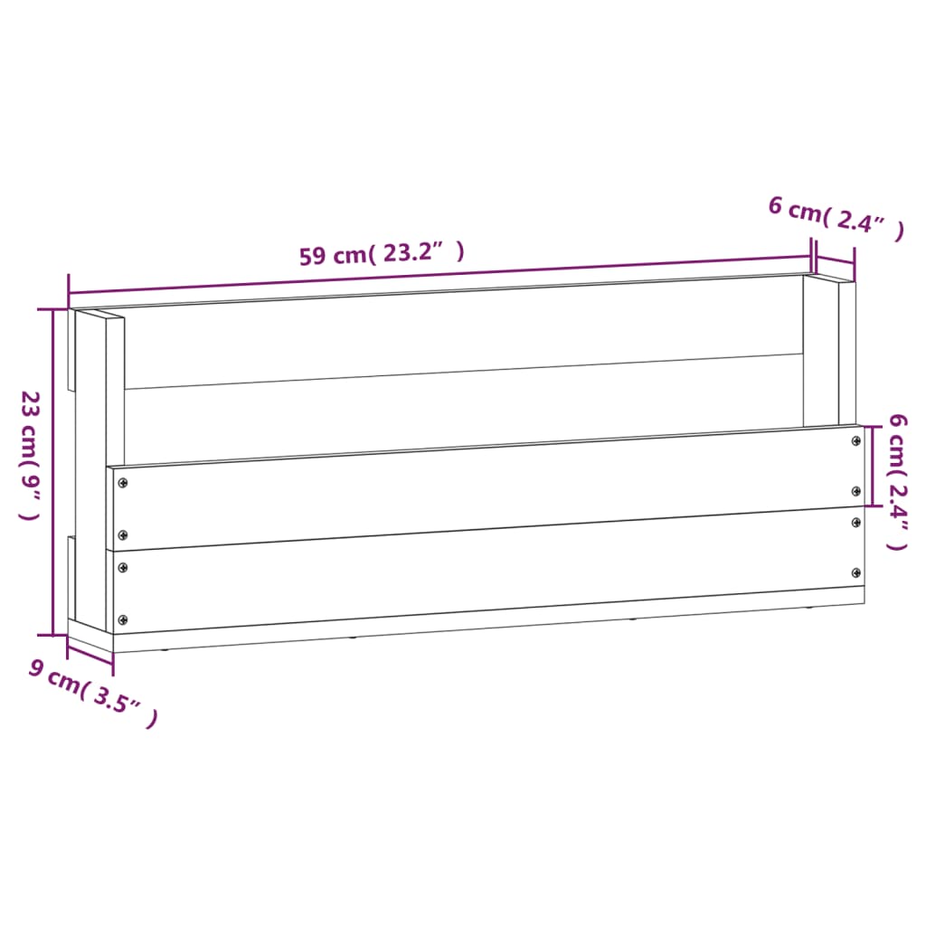 Wall-mounted shoe racks, 2 pcs., white, 59x9x23cm, pine