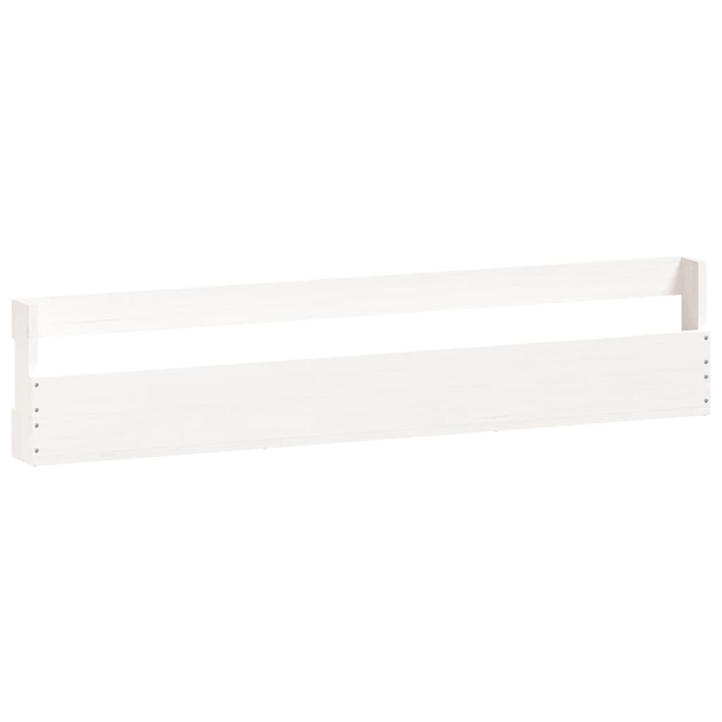 Wall-mounted shoe racks, 2 pcs, white, 110x9x23cm, pine