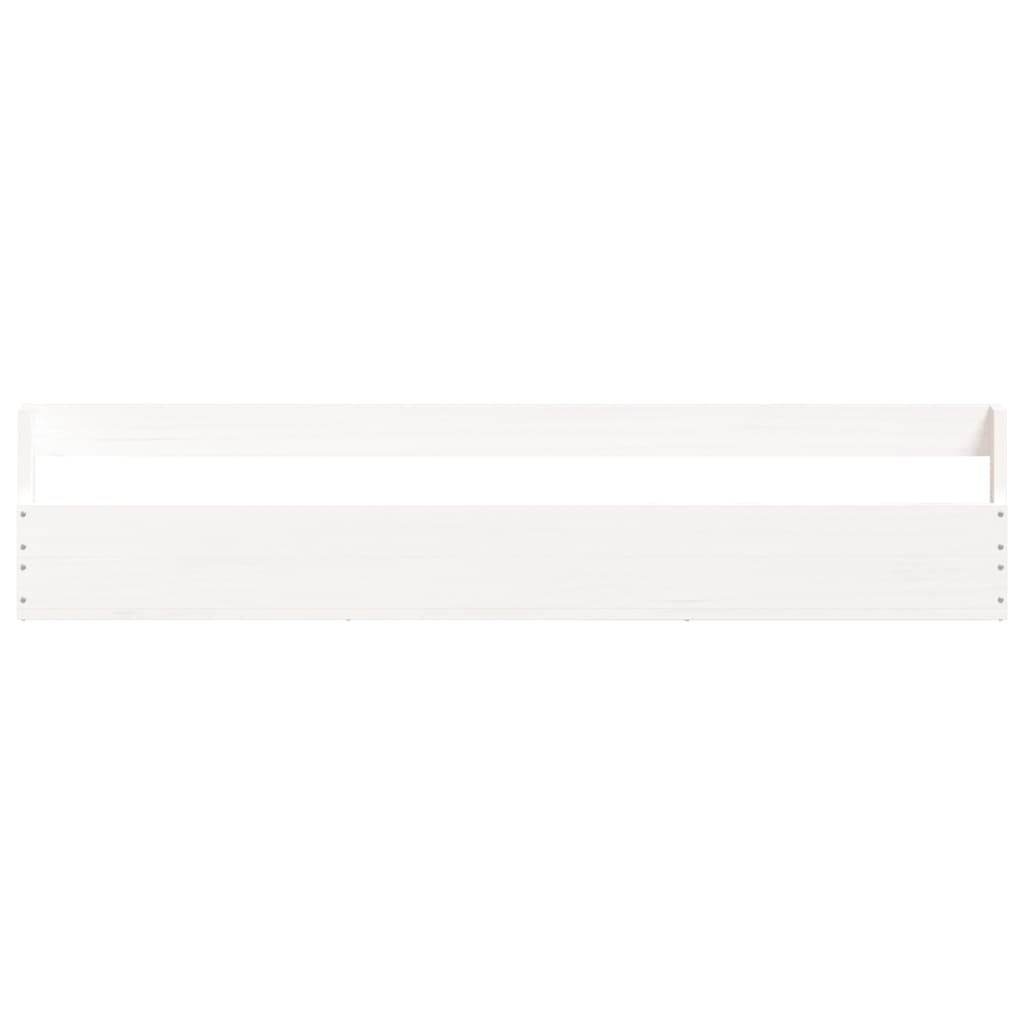 Wall-mounted shoe racks, 2 pcs, white, 110x9x23cm, pine