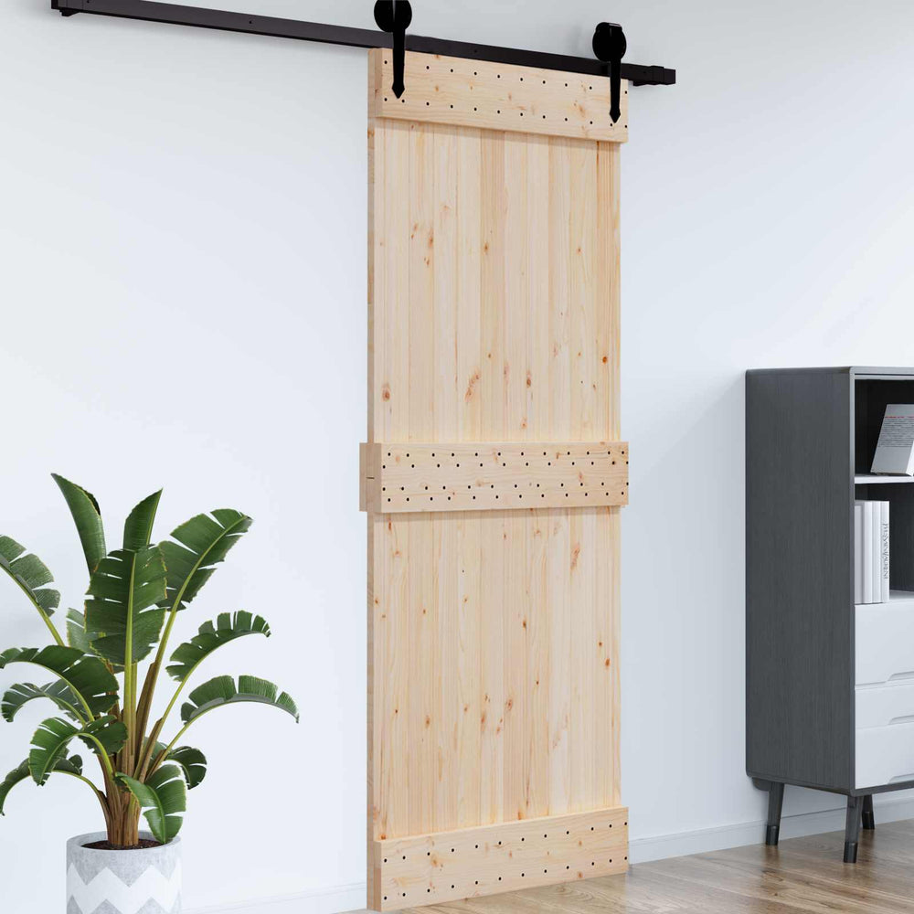 NARVIK Natural Door 95 x 210 cm Solid Pine Wood Door