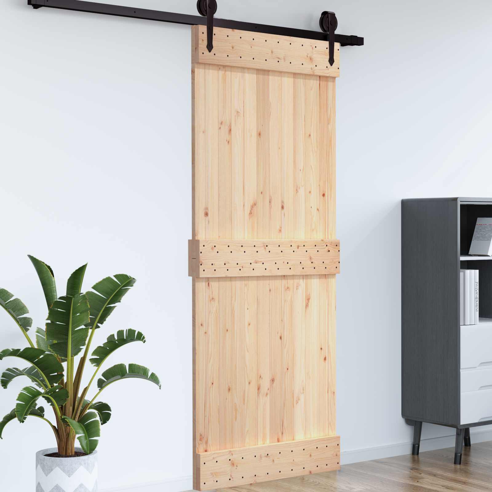 Duris NARVIK Natūrali 100 x 210 cm Kietos pušies medžio durys