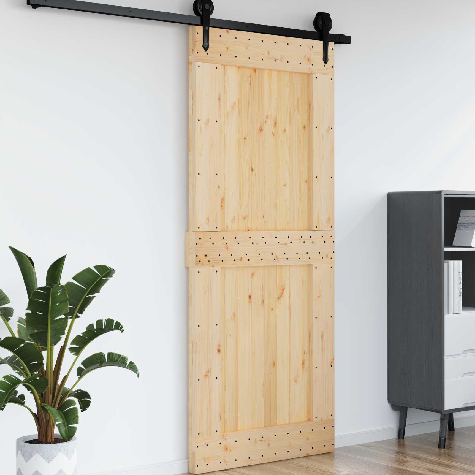 NARVIK Natural Door 95 x 210 cm Solid Pine Wood Door