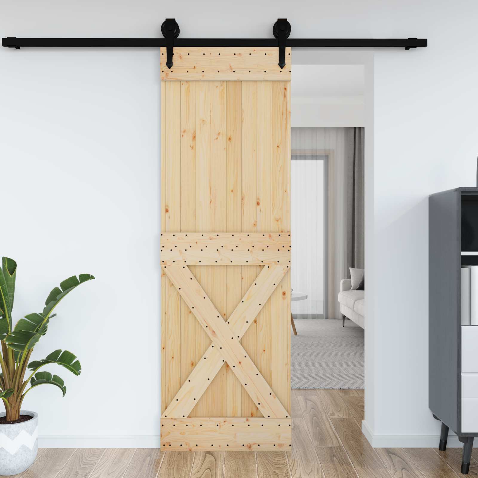 Door NARVIK Natural 70 x 210 cm Solid Pine Wood Door