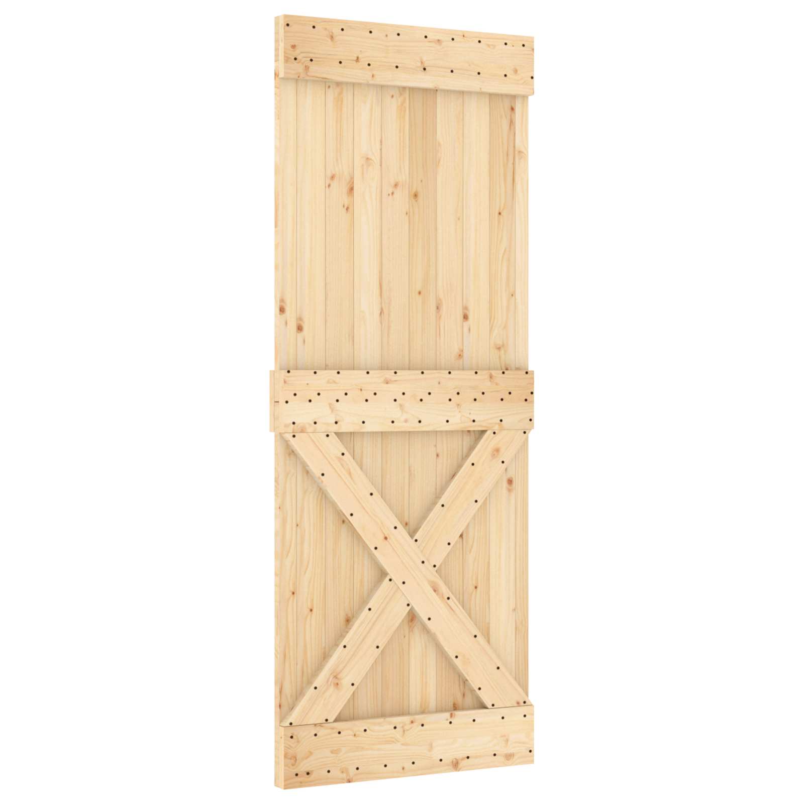NARVIK Door Natural 80 x 210 cm Solid Pine Wood Door