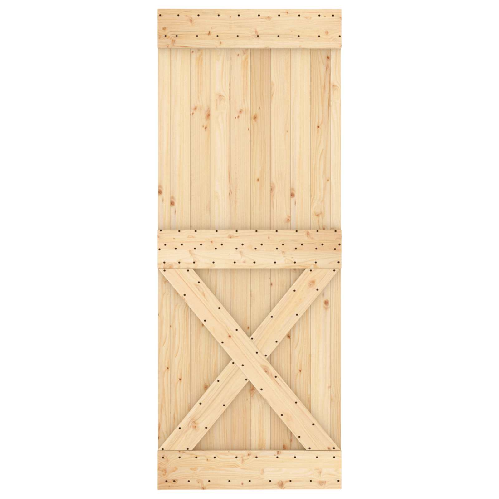 NARVIK Door Natural 80 x 210 cm Solid Pine Wood Door