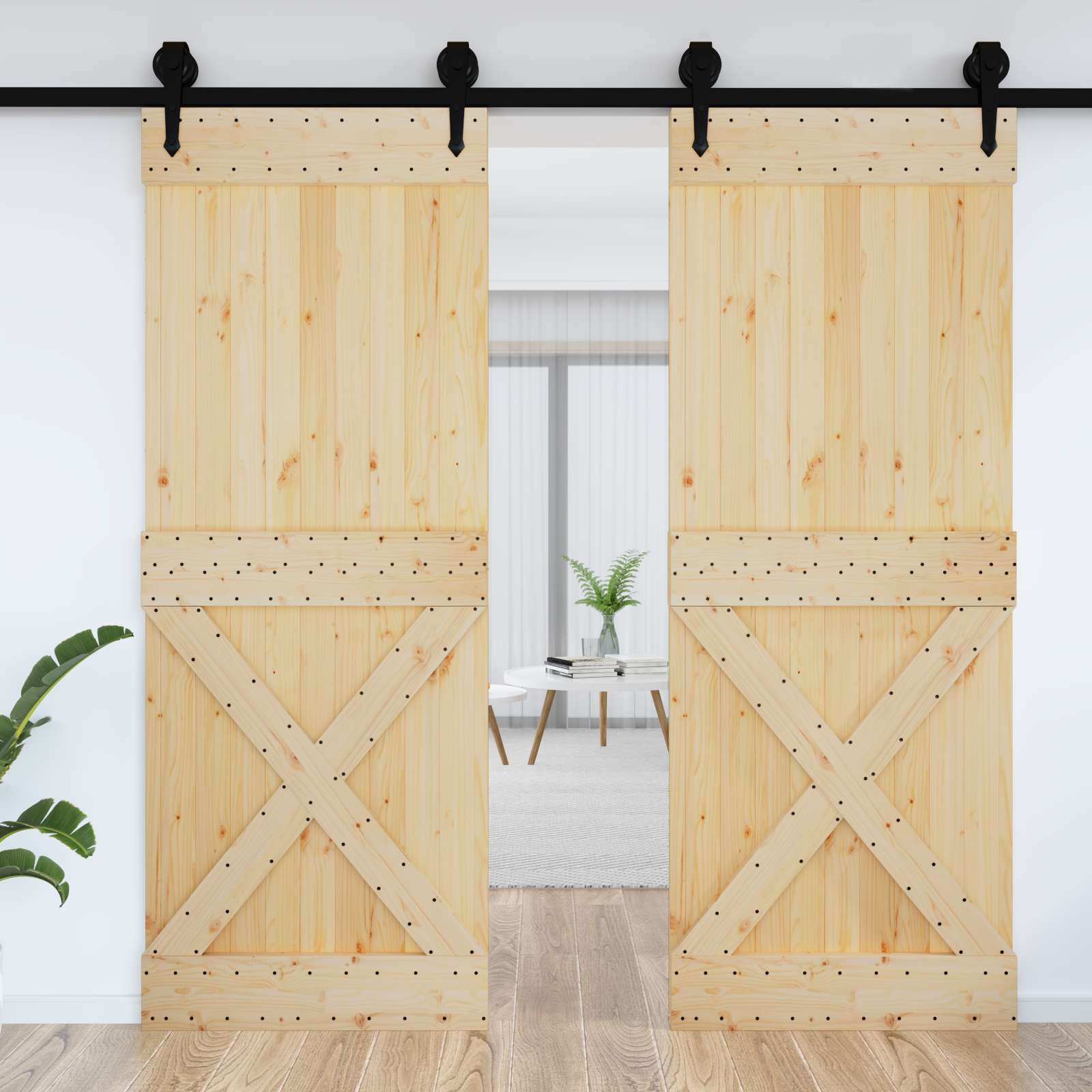 Door NARVIK Natural 85 x 210 cm Solid pine wood door