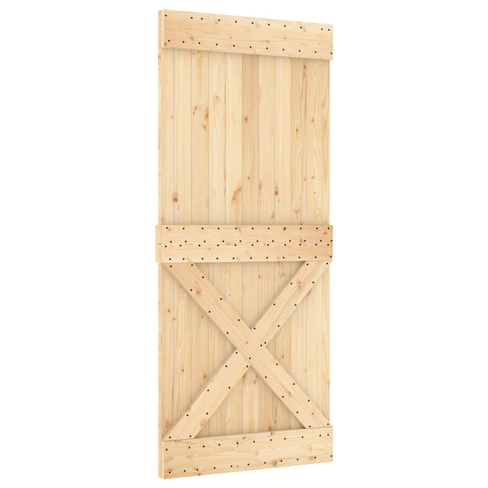 Durvis NARVIK dabīgas 90 x 210 cm Masīvas priedes koka durvis